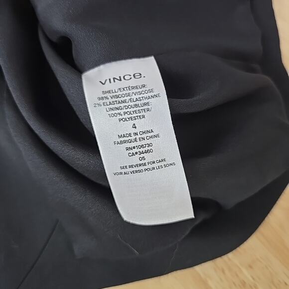 Vince Single Button Notched Collar Soft Crepe Blazer Jacket Size 4 *Inner‎ Flaw* - Picture 5 of 11